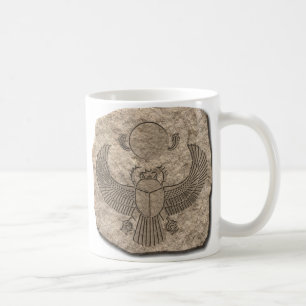 Taza De Café Piedra sagrada de Scarab en el Antiguo Egipto