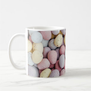 Taza De Café Piedras blancas, violetas y amarillas