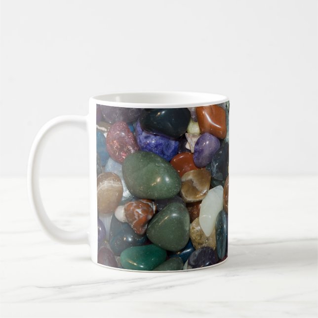 Taza De Café Piedras coloridas pulidas (Izquierda)