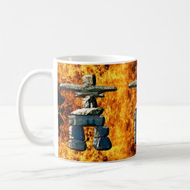 Taza De Café Piedras de espíritu nativo americano de Inukshuk (Izquierda)
