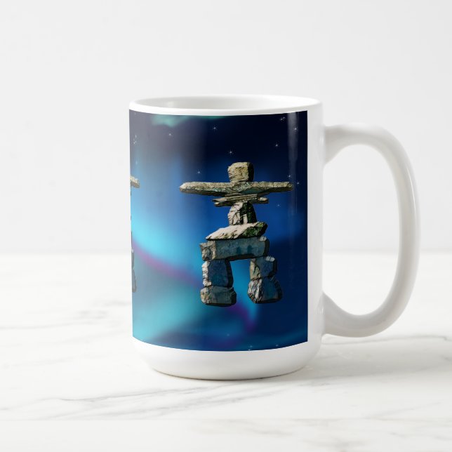 Taza De Café Piedras de espíritu nativo americano de Inukshuk (Derecha)