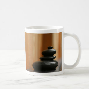 Taza De Café Piedras de meditación de Cairn y madera