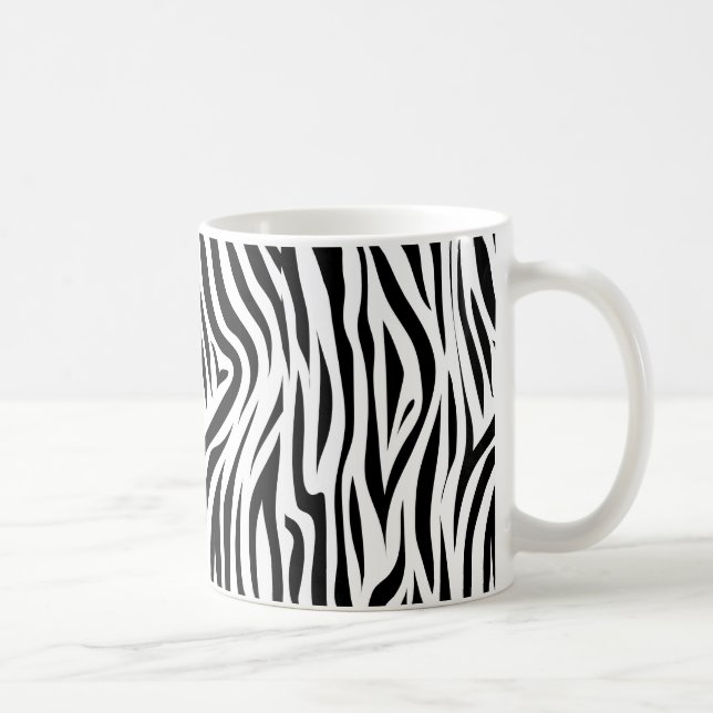 Taza De Café Piel animal del estampado de zebra elegante (Derecha)