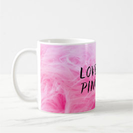 Taza De Café Piel de Faux del último Hot Pink Fuzzy