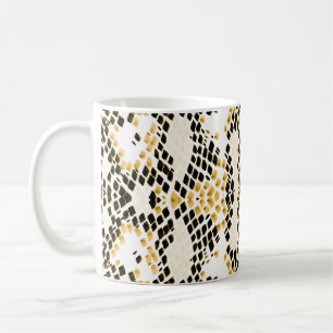 Taza De Café Piel de serpiente de acuarela: Grunge Exotic Patte