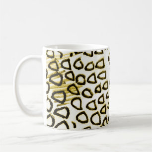 Taza De Café Piel de serpiente repetible. Estilo De Moda Amaril