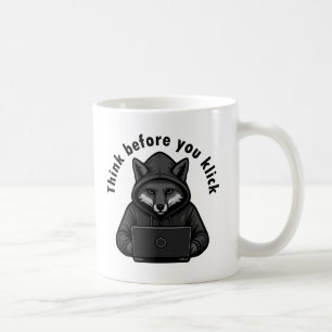 Taza De Café Piensa antes de hacer clic - Seguridad Cibernética