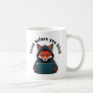 Taza De Café Piensa antes de hacer clic - Seguridad Cibernética