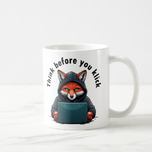 Taza De Café Piensa antes de hacer clic - Seguridad Cibernética