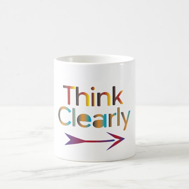 Taza De Café Piensa Claramente (Centro)