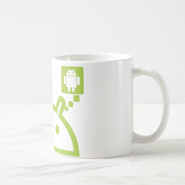 Taza De Café Piense el androide (Derecha)