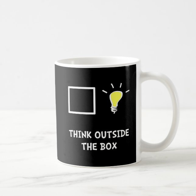 Taza De Café Piense fuera de la caja (Derecha)