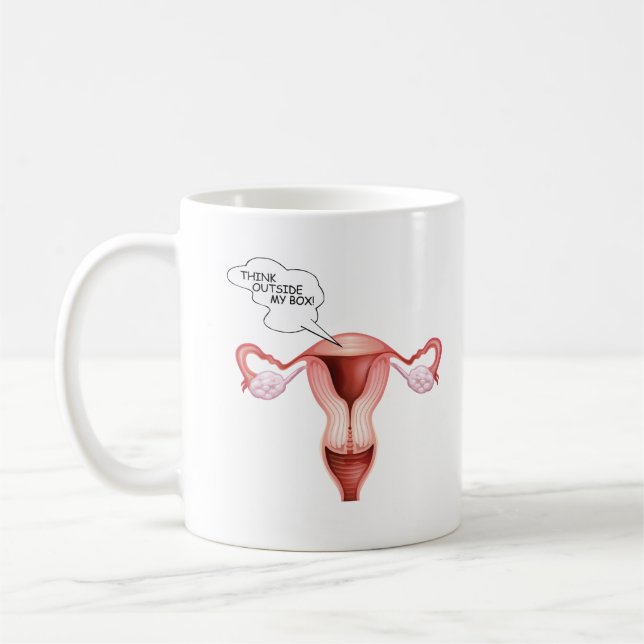 TAZA DE CAFÉ PIENSE FUERA DE MI CAJA -- (Izquierda)