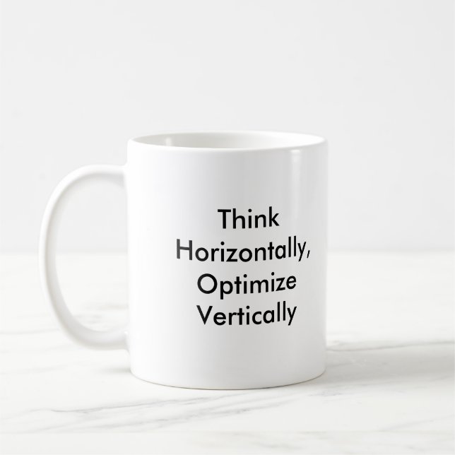 Taza De Café Piense horizontalmente, optimice verticalmente (Izquierda)