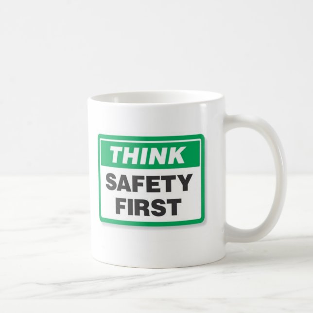 Taza De Café Piense la seguridad (Derecha)