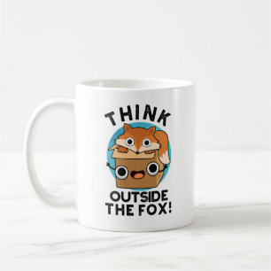 Taza De Café Piensen Fuera De La Pun Animal De Fox Funny
