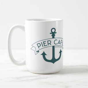 Taza De Café Pier Cafe Verde azulado Mug