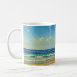 Taza De Café Pier de Manhattan Beach con techo rojo