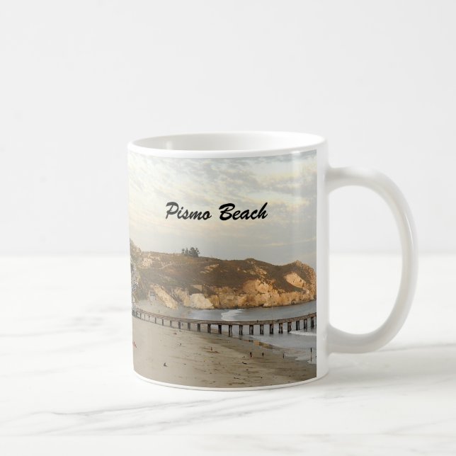 Taza De Café Pier en Pismo Beach California Travel Photo (Derecha)