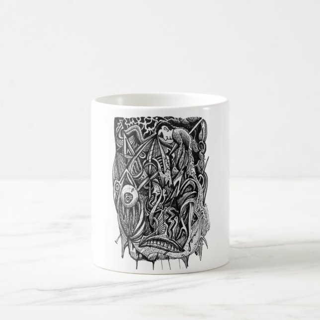 Taza De Café Pierced, por Brian Benson, mug (Centro)