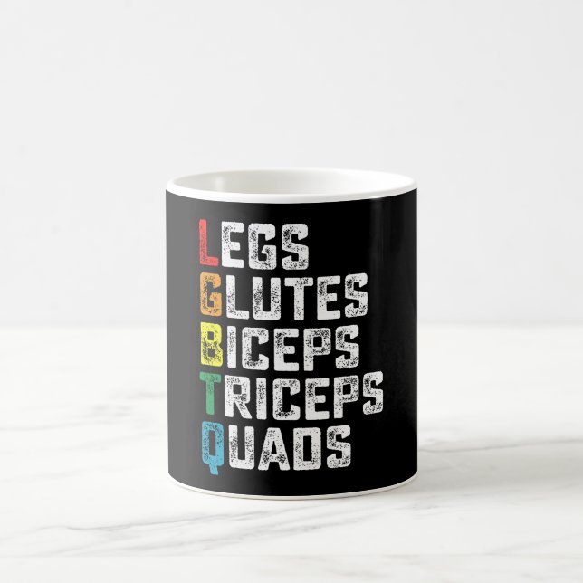 Taza De Café Piernas LGBTQ Glutes Biceps Triceps Quads Gimnasio (Centro)