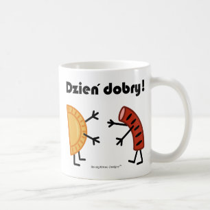 Taza De Café Pierogi y Kielbasa - personalizable