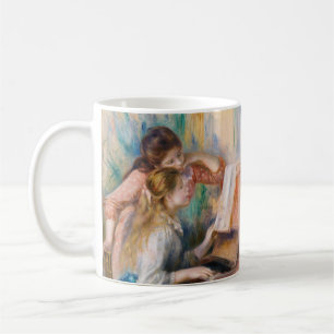 Taza De Café Pierre Auguste Renoir - Jóvenes niñas en el piano