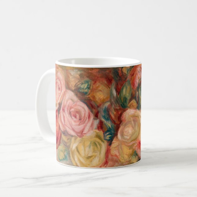 Taza De Café Pierre-Auguste Renoir - Rosas (Anverso izquierdo)