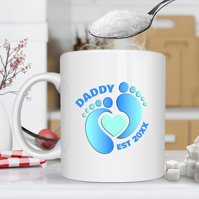 Taza De Café Pies azules de bebé Mug para papá (Subido por el creador)