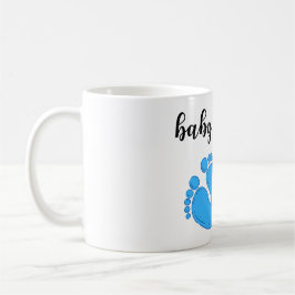 Taza De Café Pies de bebé azul y rosado Minimalista Baby Shower