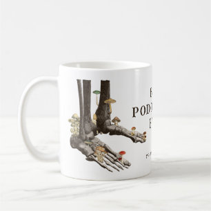 Taza De Café Pies de esqueleto fúngico vintage Mejor podólogo j
