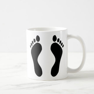 Taza De Café pies de las huellas
