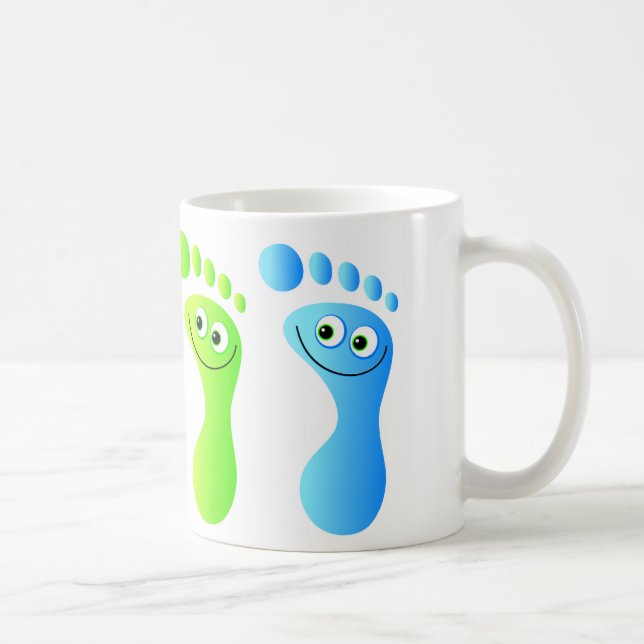 Taza De Café Pies felices (Derecha)