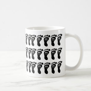Taza De Café Pies negros felices,