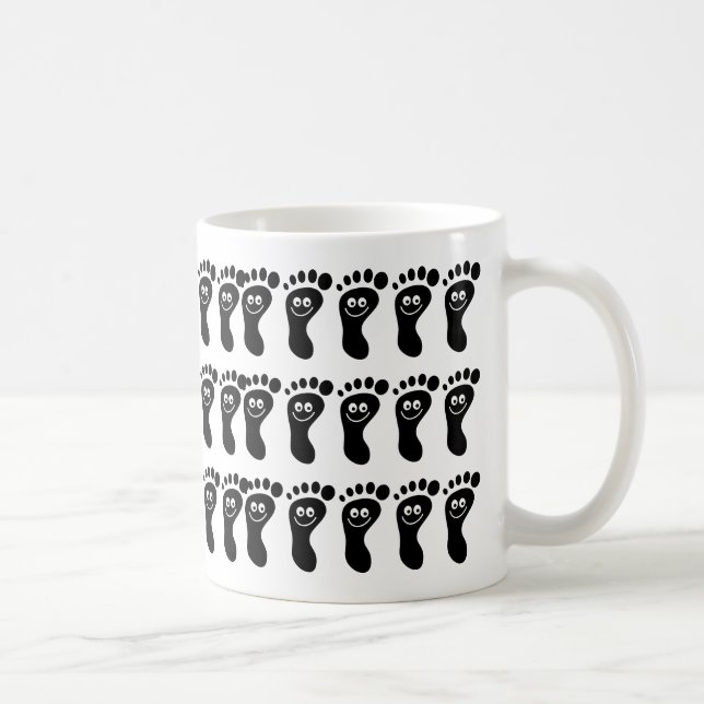 Taza De Café Pies negros felices, (Derecha)