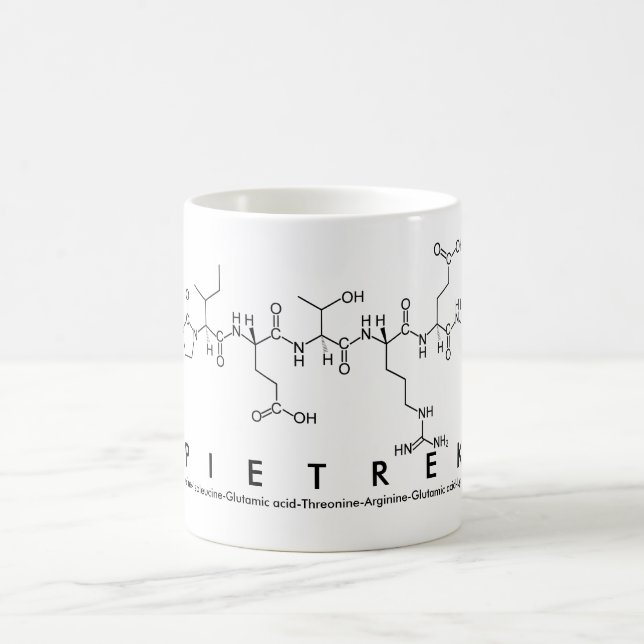 Taza De Café Pietrek peptide nombre mug (Centro)