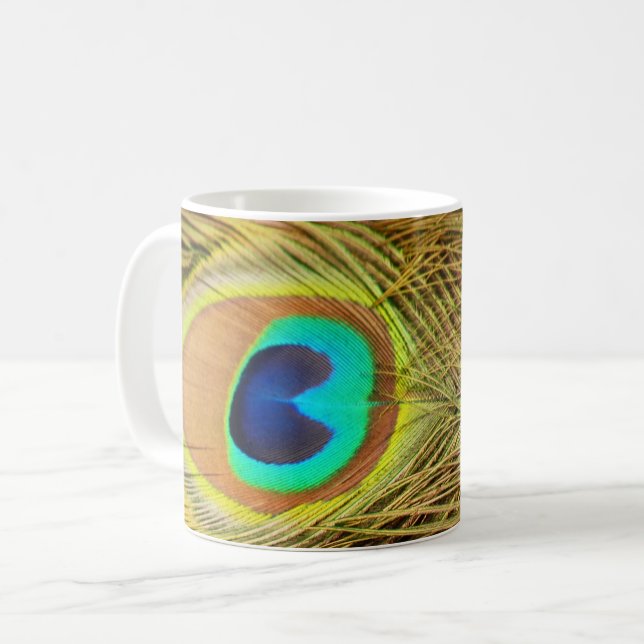 Taza De Café Pieza de pavo real 2 cerdos (Anverso izquierdo)