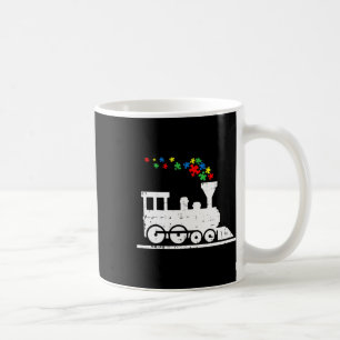 Taza De Café Pieza de rompecabezas de tren Autismo Conciencia N