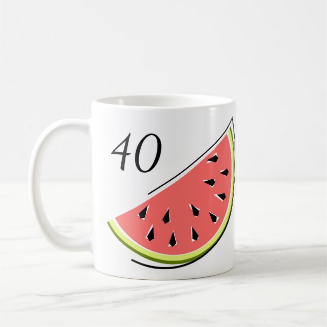 Taza De Café Pieza de sandía de 40 años (Izquierda)