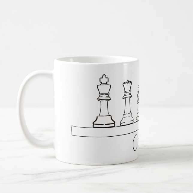 Taza De Café Piezas de ajedrez arquitectónicas (Izquierda)
