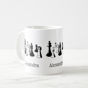 Taza De Café Piezas de Ajedrez Arte Antiguo #2