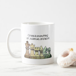 Taza De Café Piezas de ajedrez retro en problemas en una cita d