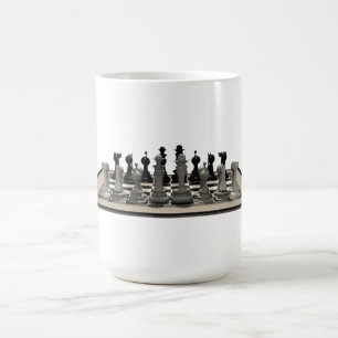 Taza De Café Piezas de ajedrez y ajedrez:
