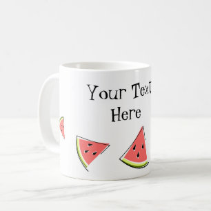 Taza De Café Piezas de sandía Textos