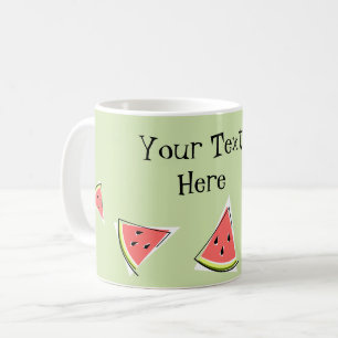 Taza De Café Piezas verdes de la sandía Textos