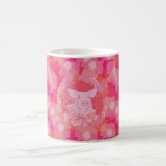 Taza De Café pig,flower of life, blue, mandala,zen,chakra,patt