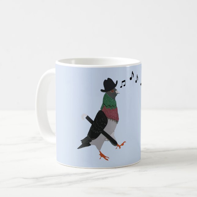Taza De Café Pigeon Acerca De Town Funny (Anverso izquierdo)