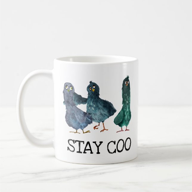 Taza De Café Pigeon Cuse Stay Coo Bird Lover (Izquierda)