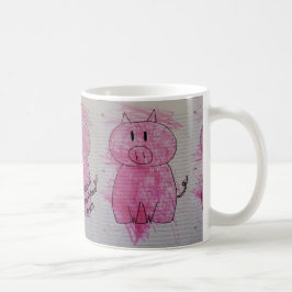 Taza De Café Piggy rosa