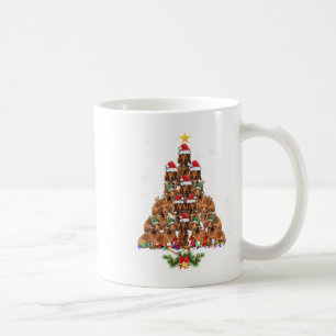 Taza De Café Pijama de luces de Navidad de perro de árbol de Na